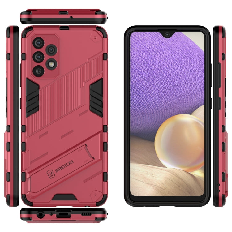 For Samsung Galaxy A32 4G Punk Armor 2 in 1 PC + TPU Shockproof Case with Invisible Holder