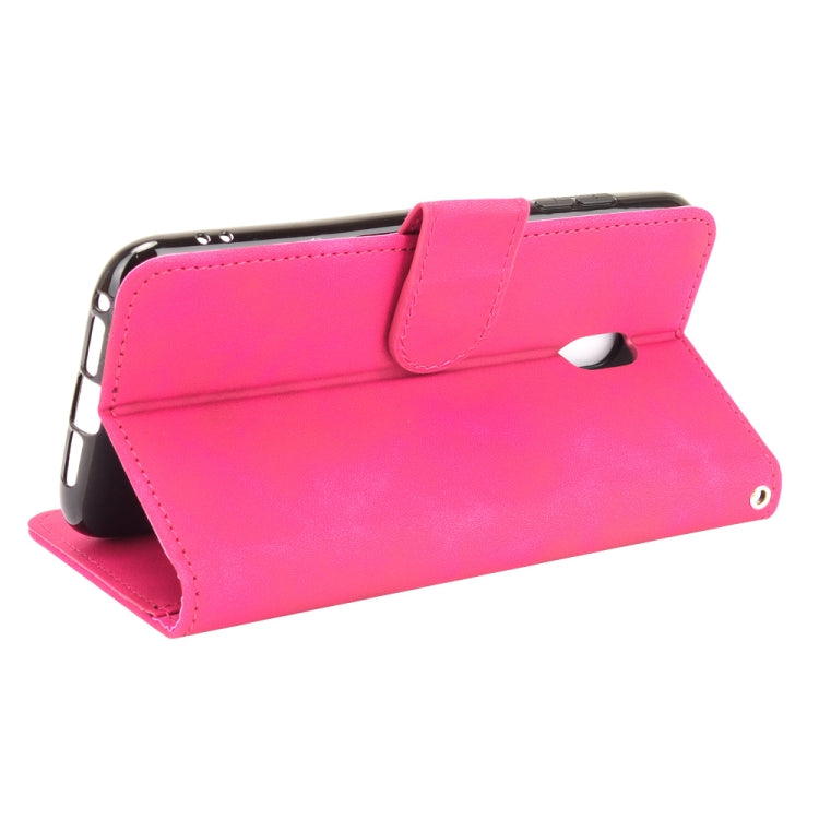 For Nokia C1 Plus Solid Color Skin Feel Magnetic Buckle Horizontal Flip Calf Texture PU Leather Case with Holder & Card Slots & Wallet