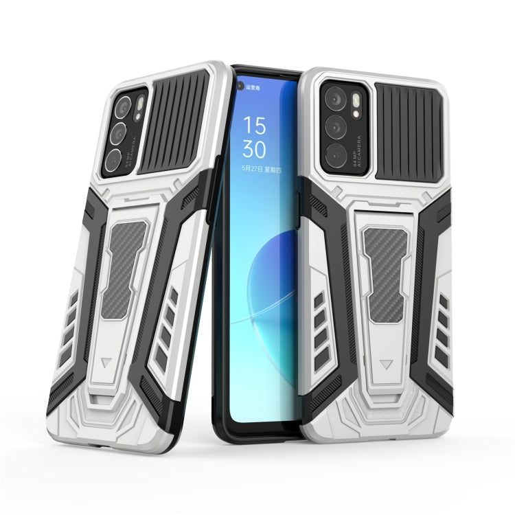 For OPPO Reno6 5G War Chariot Series Armor All-inclusive Shockproof PC + TPU Protective Case with Invisible Holder