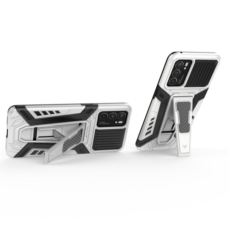 For OPPO Reno6 5G War Chariot Series Armor All-inclusive Shockproof PC + TPU Protective Case with Invisible Holder