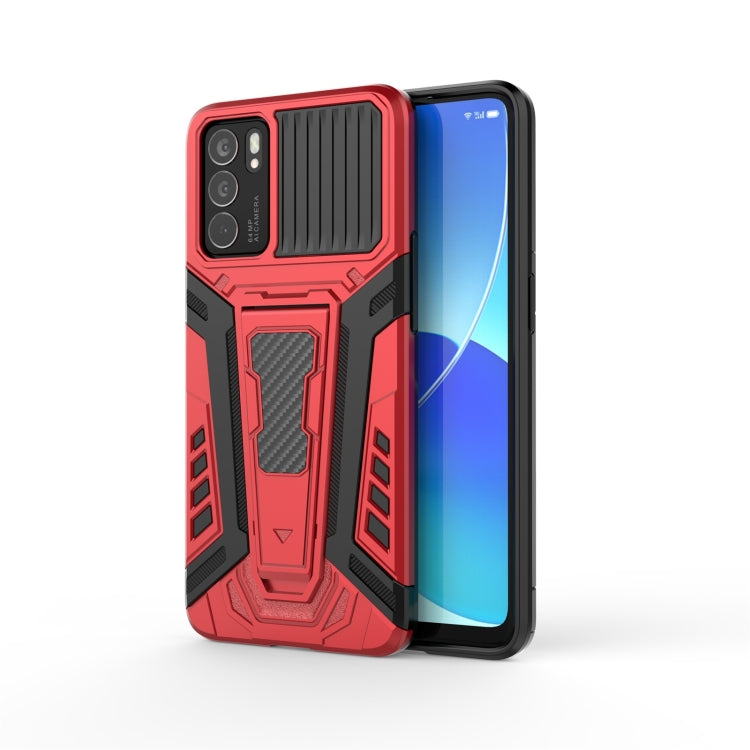 For OPPO Reno6 5G War Chariot Series Armor All-inclusive Shockproof PC + TPU Protective Case with Invisible Holder