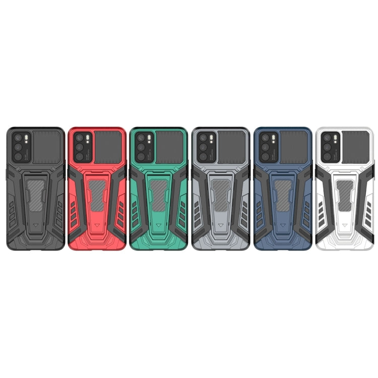 For OPPO Reno6 5G War Chariot Series Armor All-inclusive Shockproof PC + TPU Protective Case with Invisible Holder