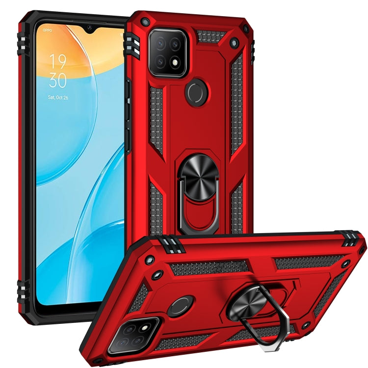For OPPO A15 Shockproof TPU + PC Protective Case with 360 Degree Rotating Holder