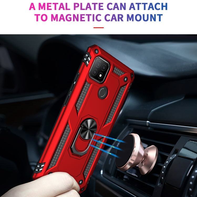 For OPPO A15 Shockproof TPU + PC Protective Case with 360 Degree Rotating Holder