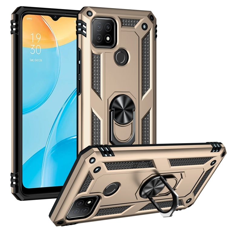 For OPPO A15 Shockproof TPU + PC Protective Case with 360 Degree Rotating Holder