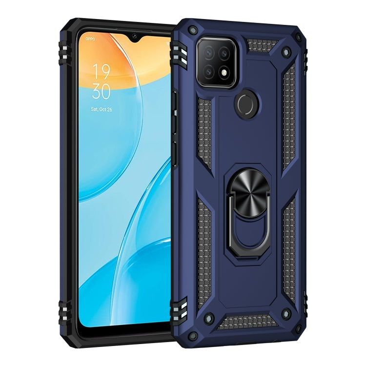 For OPPO A15 Shockproof TPU + PC Protective Case with 360 Degree Rotating Holder