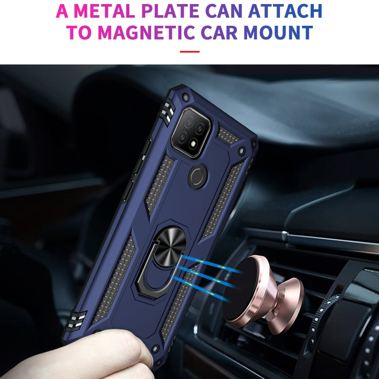 For OPPO A15 Shockproof TPU + PC Protective Case with 360 Degree Rotating Holder
