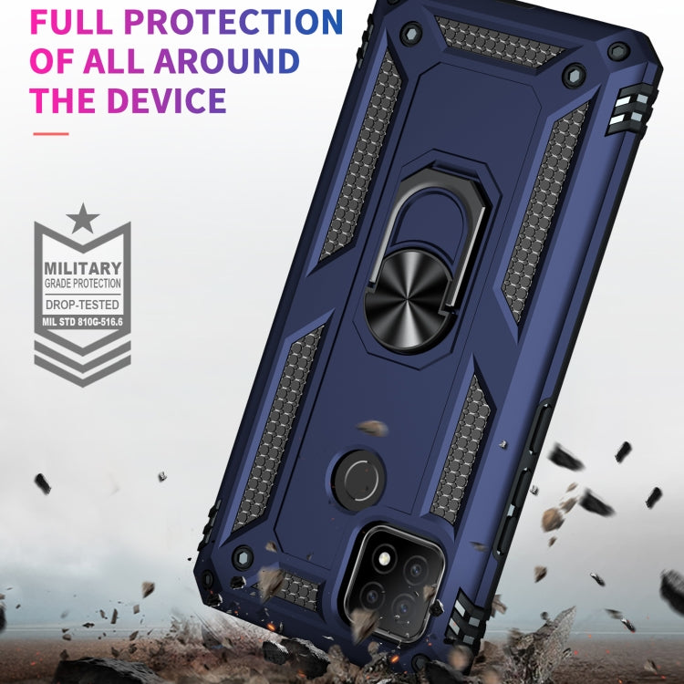 For OPPO A15 Shockproof TPU + PC Protective Case with 360 Degree Rotating Holder