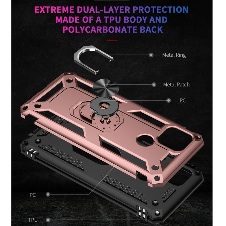 For OPPO A15 Shockproof TPU + PC Protective Case with 360 Degree Rotating Holder