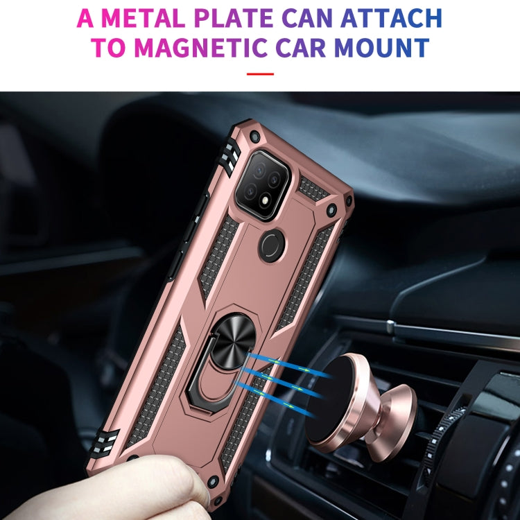 For OPPO A15 Shockproof TPU + PC Protective Case with 360 Degree Rotating Holder