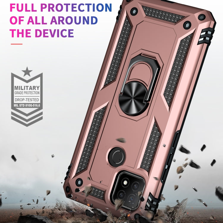 For OPPO A15 Shockproof TPU + PC Protective Case with 360 Degree Rotating Holder