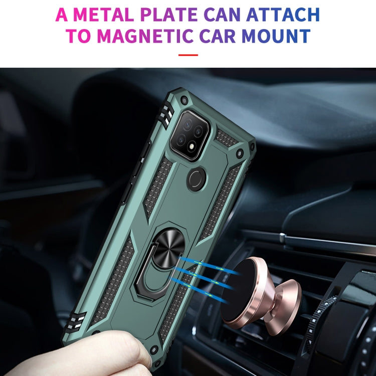 For OPPO A15 Shockproof TPU + PC Protective Case with 360 Degree Rotating Holder