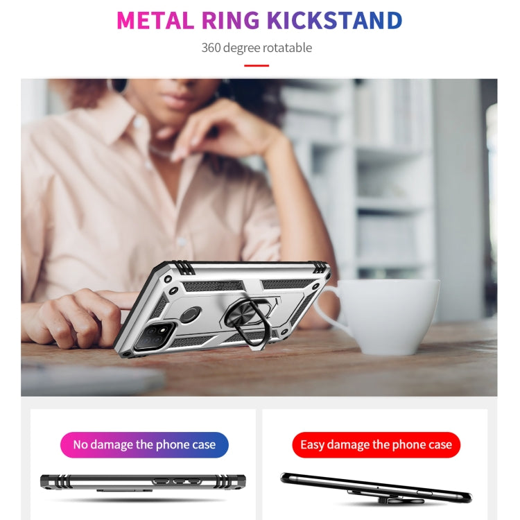 For OPPO A15 Shockproof TPU + PC Protective Case with 360 Degree Rotating Holder