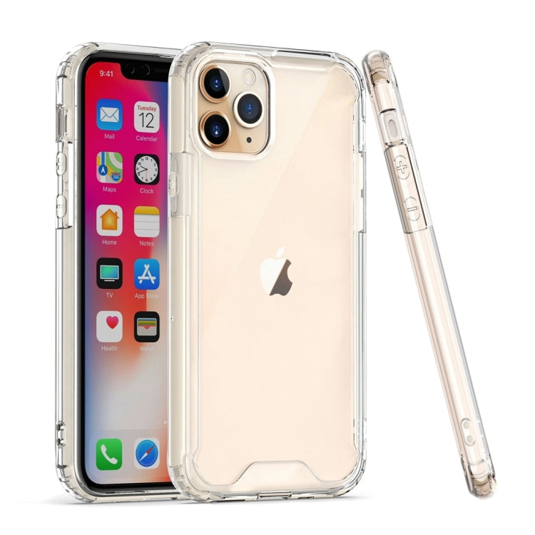 For iPhone 11 Shockproof Solid Color Border Acrylic Protective Case