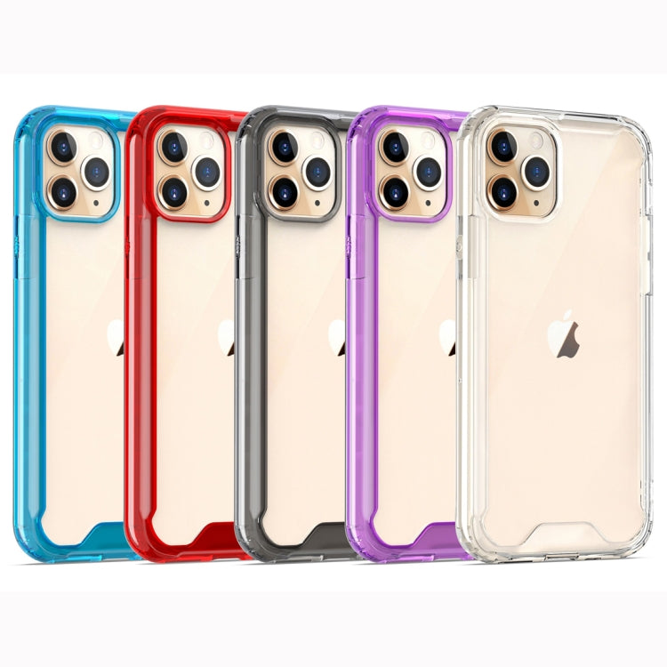 For iPhone 11 Shockproof Solid Color Border Acrylic Protective Case