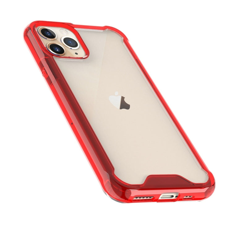 For iPhone 11 Shockproof Solid Color Border Acrylic Protective Case