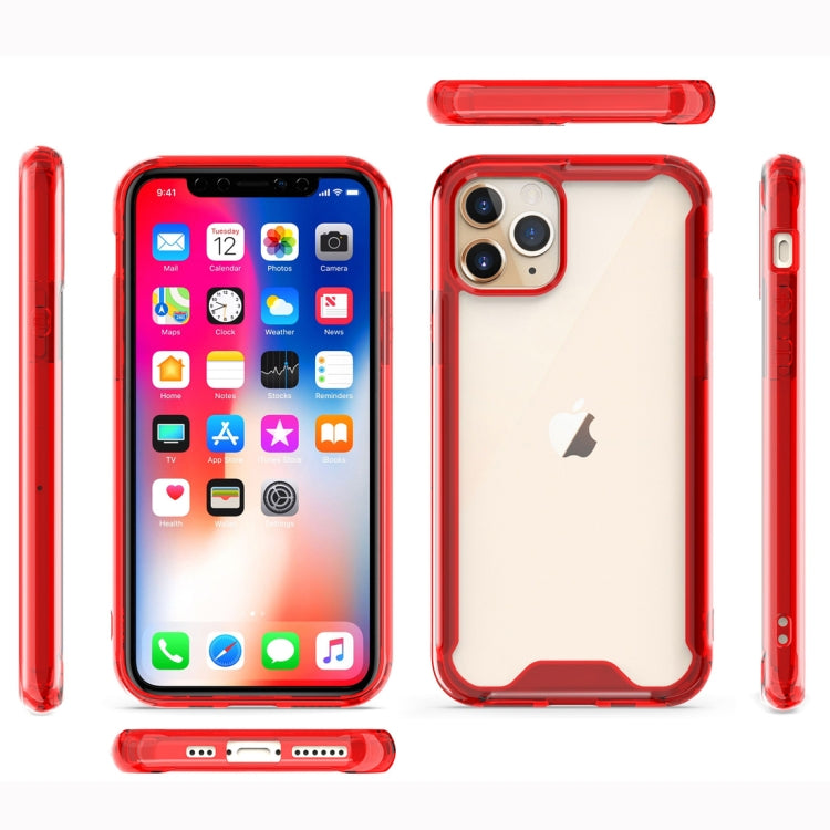 For iPhone 11 Shockproof Solid Color Border Acrylic Protective Case