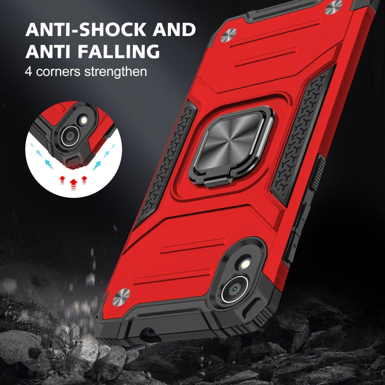 For Asus ZenFone Live (L1) ZA550KL Magnetic Armor Shockproof TPU + PC Case with Metal Ring Holder