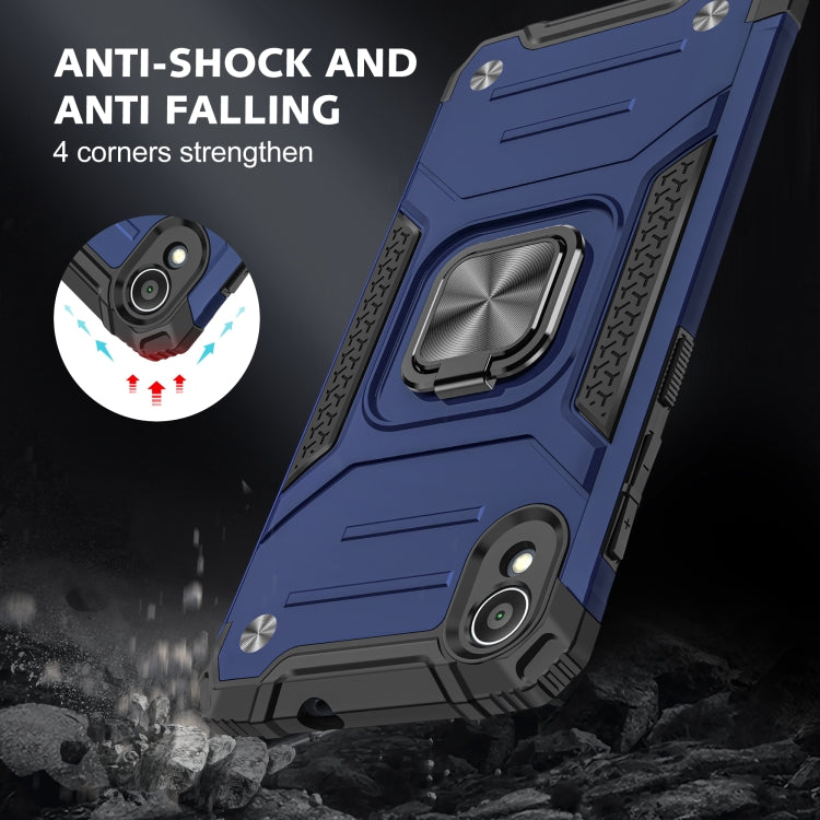For Asus ZenFone Live (L1) ZA550KL Magnetic Armor Shockproof TPU + PC Case with Metal Ring Holder