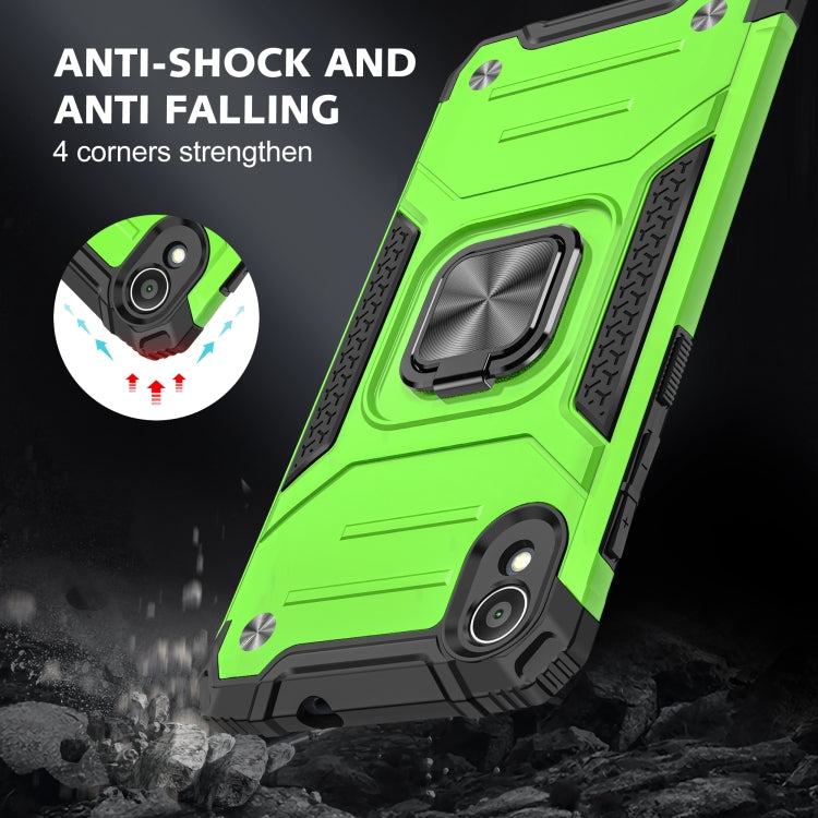 For Asus ZenFone Live (L1) ZA550KL Magnetic Armor Shockproof TPU + PC Case with Metal Ring Holder
