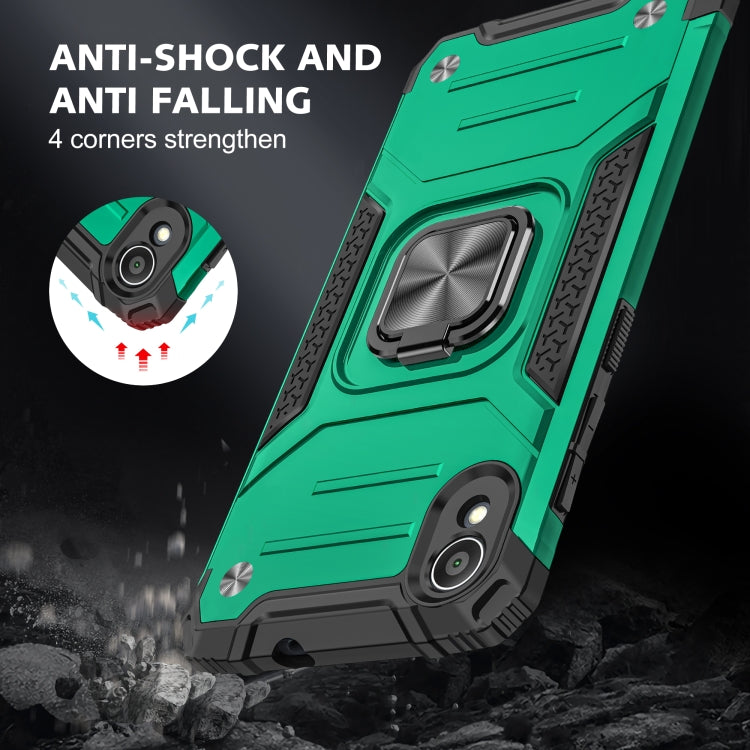 For Asus ZenFone Live (L1) ZA550KL Magnetic Armor Shockproof TPU + PC Case with Metal Ring Holder