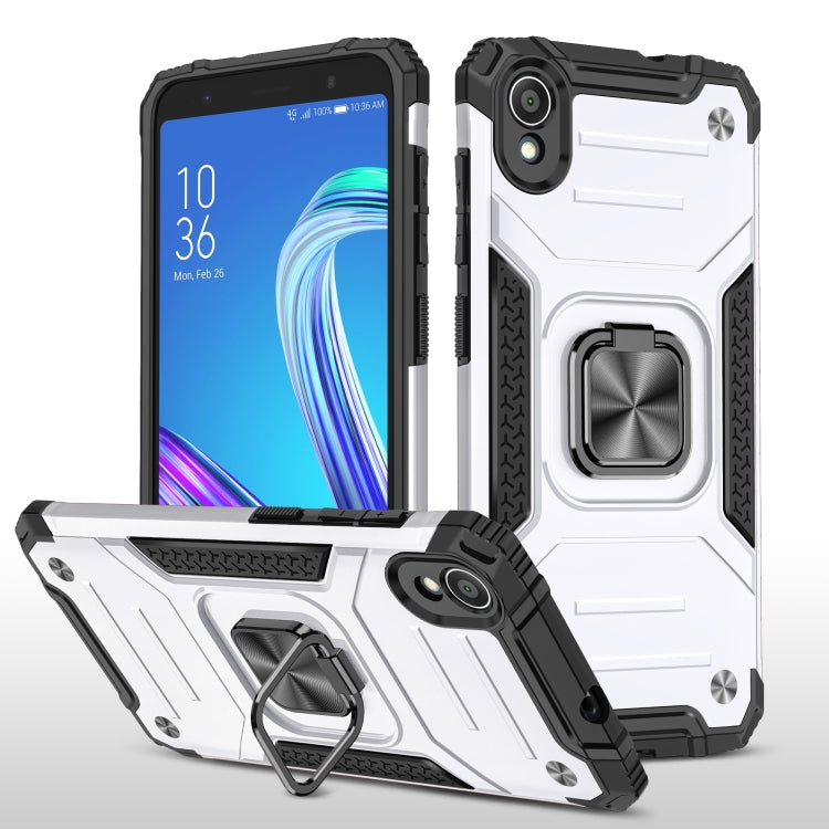 For Asus ZenFone Live (L1) ZA550KL Magnetic Armor Shockproof TPU + PC Case with Metal Ring Holder