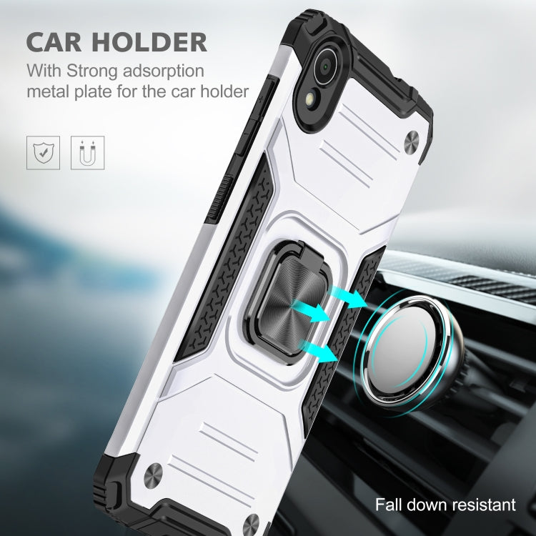 For Asus ZenFone Live (L1) ZA550KL Magnetic Armor Shockproof TPU + PC Case with Metal Ring Holder