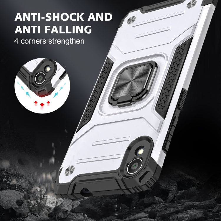 For Asus ZenFone Live (L1) ZA550KL Magnetic Armor Shockproof TPU + PC Case with Metal Ring Holder
