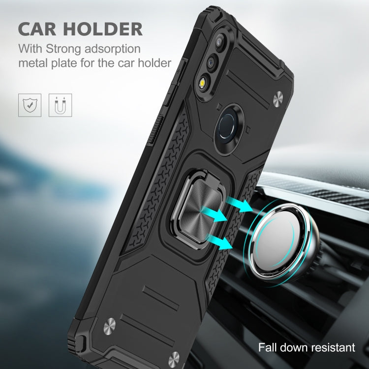For Asus Zenfone Max Pro (M2) ZB631KL Magnetic Armor Shockproof TPU + PC Case with Metal Ring Holder