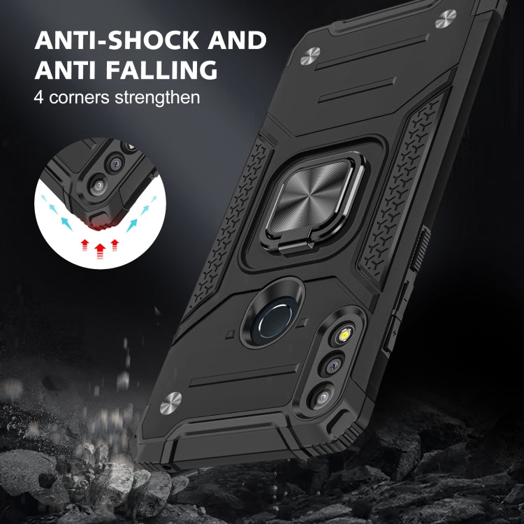 For Asus Zenfone Max Pro (M2) ZB631KL Magnetic Armor Shockproof TPU + PC Case with Metal Ring Holder