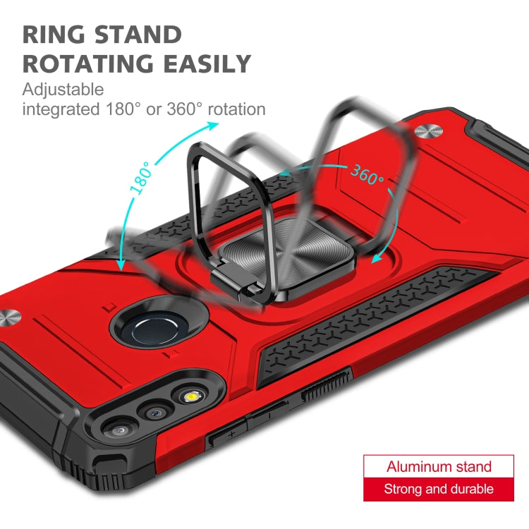 For Asus Zenfone Max Pro (M2) ZB631KL Magnetic Armor Shockproof TPU + PC Case with Metal Ring Holder