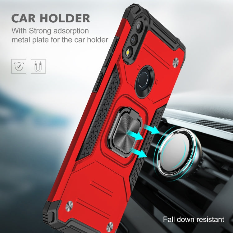 For Asus Zenfone Max Pro (M2) ZB631KL Magnetic Armor Shockproof TPU + PC Case with Metal Ring Holder