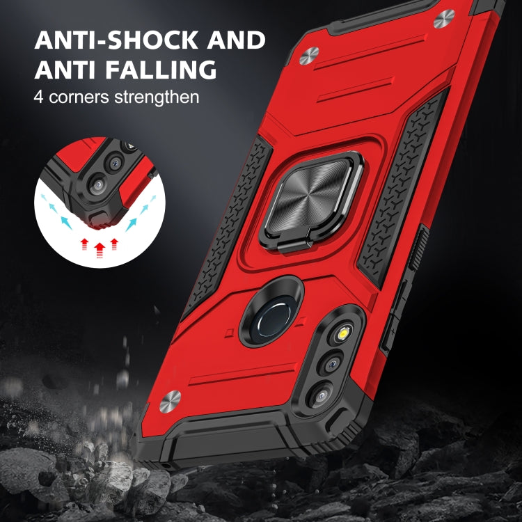 For Asus Zenfone Max Pro (M2) ZB631KL Magnetic Armor Shockproof TPU + PC Case with Metal Ring Holder