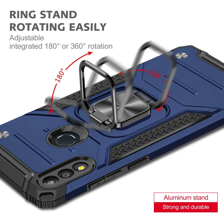 For Asus Zenfone Max Pro (M2) ZB631KL Magnetic Armor Shockproof TPU + PC Case with Metal Ring Holder