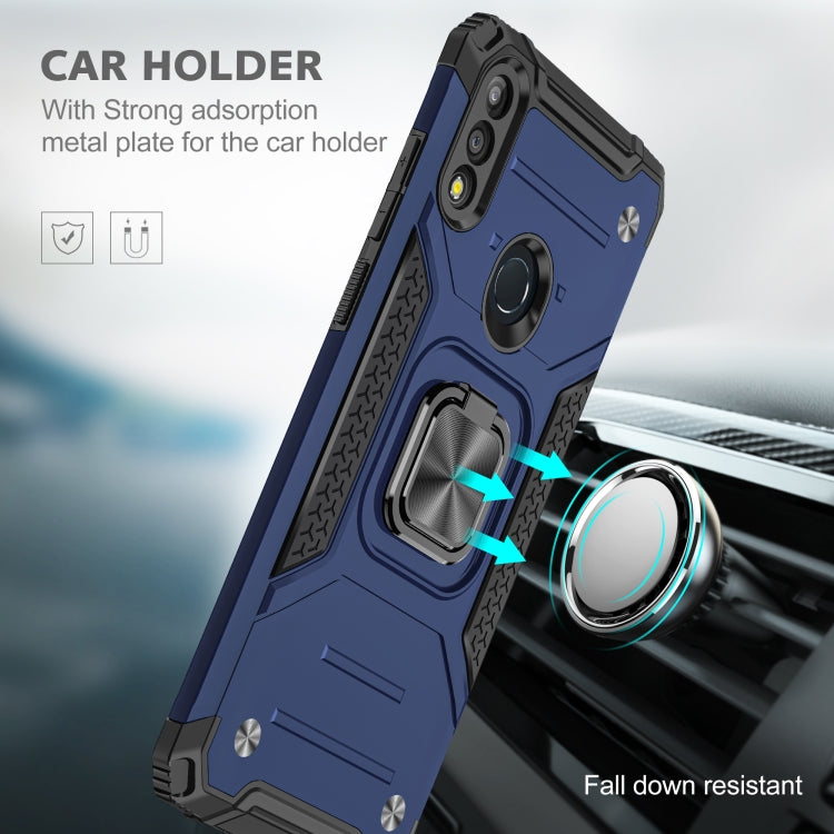 For Asus Zenfone Max Pro (M2) ZB631KL Magnetic Armor Shockproof TPU + PC Case with Metal Ring Holder
