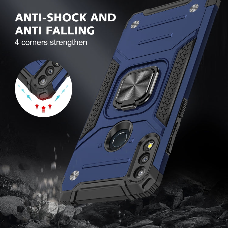 For Asus Zenfone Max Pro (M2) ZB631KL Magnetic Armor Shockproof TPU + PC Case with Metal Ring Holder