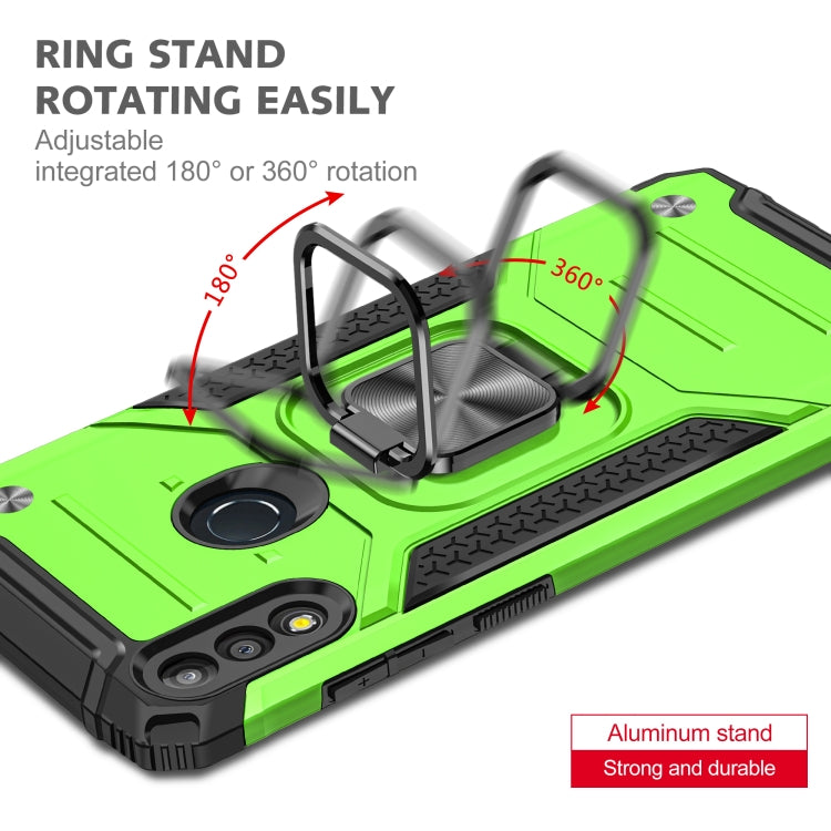For Asus Zenfone Max Pro (M2) ZB631KL Magnetic Armor Shockproof TPU + PC Case with Metal Ring Holder