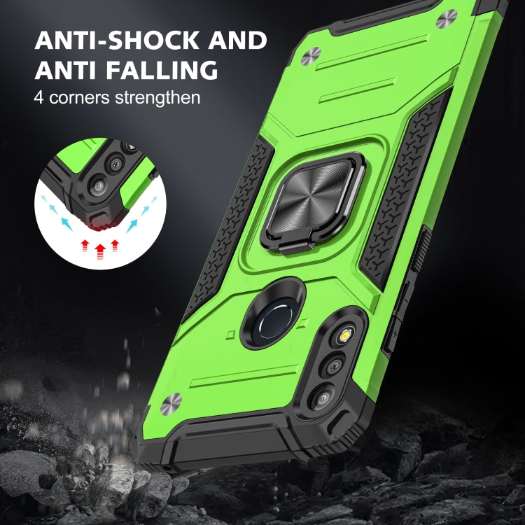 For Asus Zenfone Max Pro (M2) ZB631KL Magnetic Armor Shockproof TPU + PC Case with Metal Ring Holder