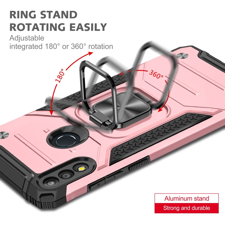 For Asus Zenfone Max Pro (M2) ZB631KL Magnetic Armor Shockproof TPU + PC Case with Metal Ring Holder