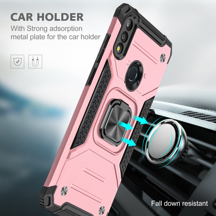 For Asus Zenfone Max Pro (M2) ZB631KL Magnetic Armor Shockproof TPU + PC Case with Metal Ring Holder
