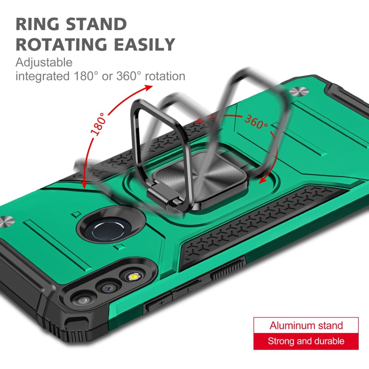 For Asus Zenfone Max Pro (M2) ZB631KL Magnetic Armor Shockproof TPU + PC Case with Metal Ring Holder