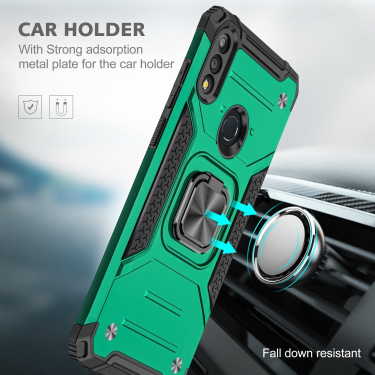 For Asus Zenfone Max Pro (M2) ZB631KL Magnetic Armor Shockproof TPU + PC Case with Metal Ring Holder
