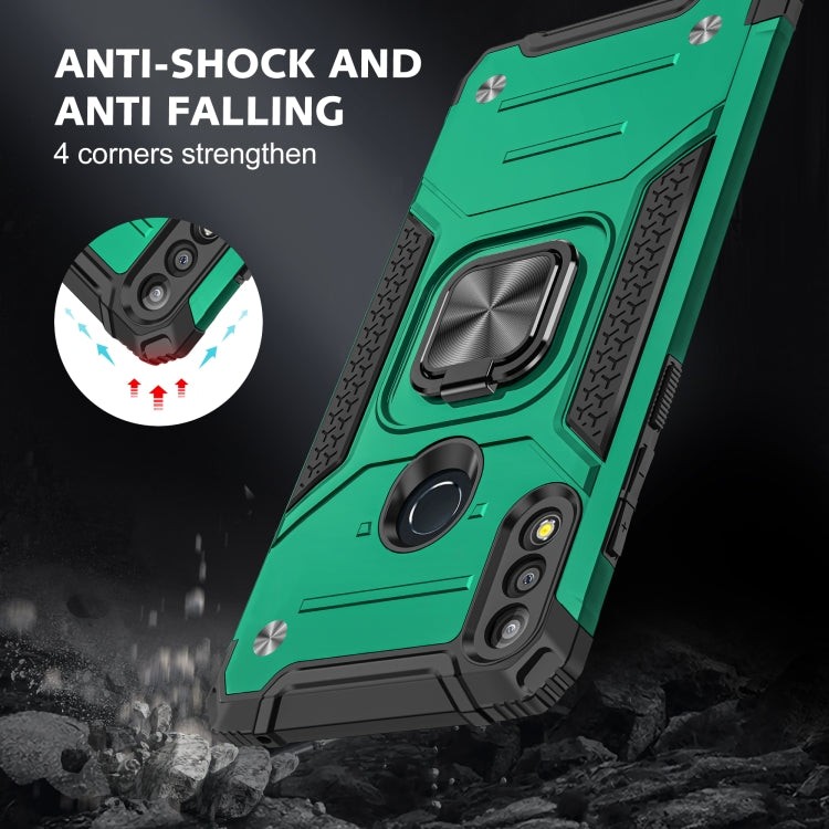 For Asus Zenfone Max Pro (M2) ZB631KL Magnetic Armor Shockproof TPU + PC Case with Metal Ring Holder