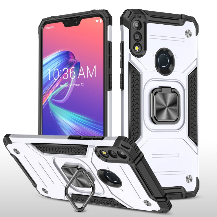 For Asus Zenfone Max Pro (M2) ZB631KL Magnetic Armor Shockproof TPU + PC Case with Metal Ring Holder