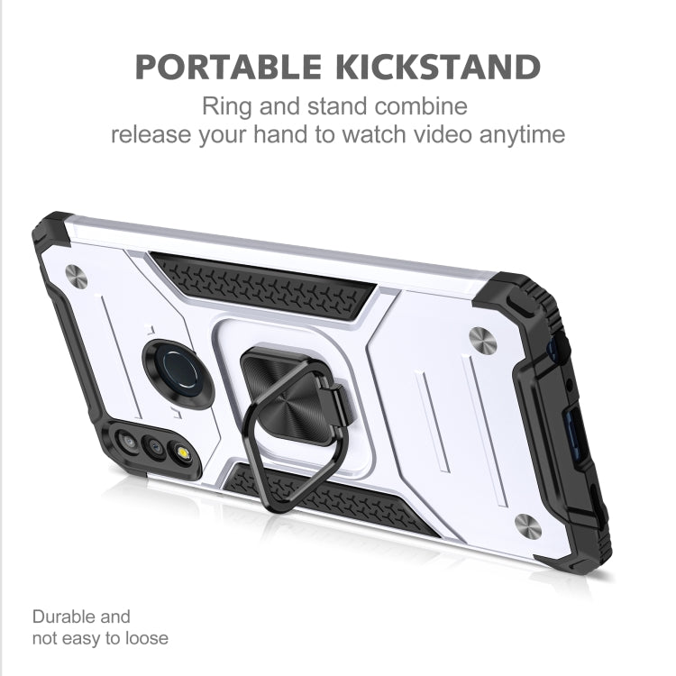 For Asus Zenfone Max Pro (M2) ZB631KL Magnetic Armor Shockproof TPU + PC Case with Metal Ring Holder