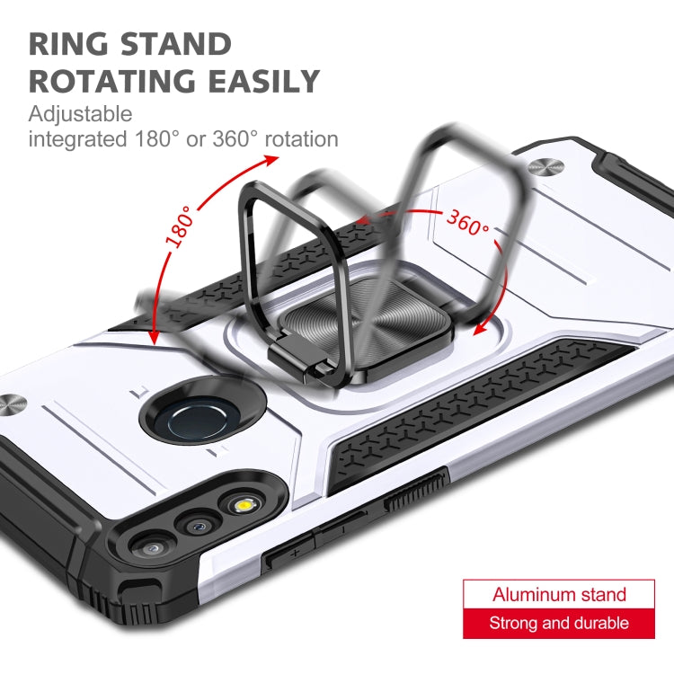 For Asus Zenfone Max Pro (M2) ZB631KL Magnetic Armor Shockproof TPU + PC Case with Metal Ring Holder