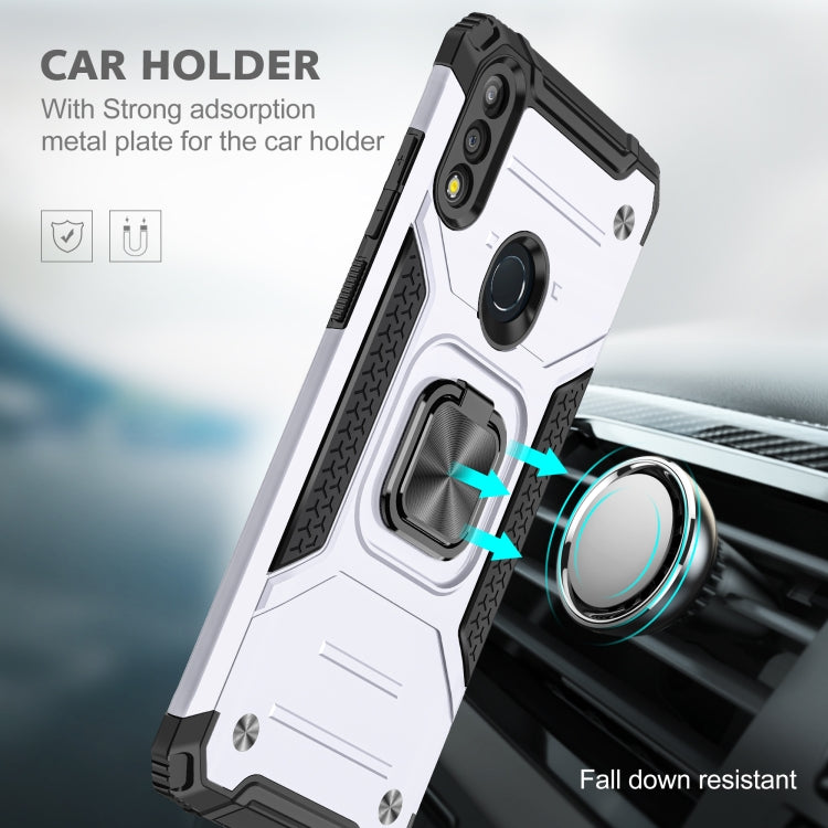 For Asus Zenfone Max Pro (M2) ZB631KL Magnetic Armor Shockproof TPU + PC Case with Metal Ring Holder