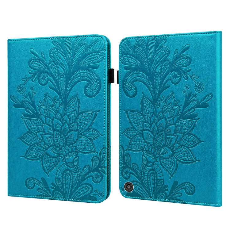 Lace Flower Embossing Pattern Horizontal Flip Leather Case with Holder & Card Slots & Wallet & Photo Frame & Sleep / Wake-up Function For Amazon Kindle Fire HD 8 2020 / HD 8 Plus 2020
