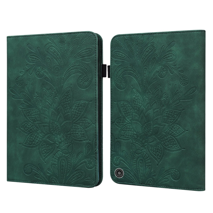 Lace Flower Embossing Pattern Horizontal Flip Leather Case with Holder & Card Slots & Wallet & Photo Frame & Sleep / Wake-up Function For Amazon Kindle Fire HD 8 2020 / HD 8 Plus 2020