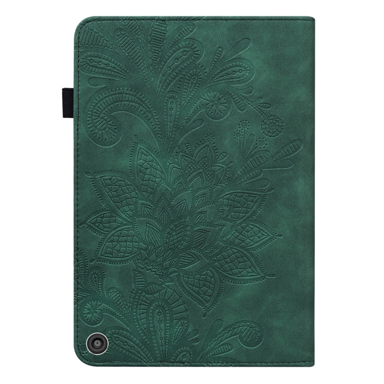 Lace Flower Embossing Pattern Horizontal Flip Leather Case with Holder & Card Slots & Wallet & Photo Frame & Sleep / Wake-up Function For Amazon Kindle Fire HD 8 2020 / HD 8 Plus 2020